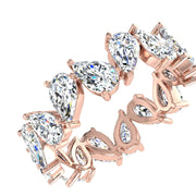 Alliance diamants poires 3.05 carats or rose Aline